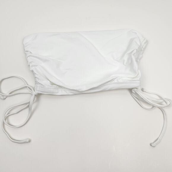 L*Space Kim Tube Top in White Size Medium NWT Strapless Ruched Sides - Picture 4 of 8